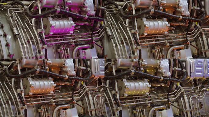 服务甲板上的车辆发动机