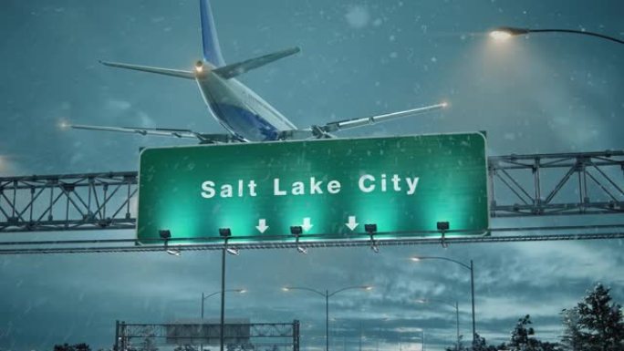 飞机在圣诞节降落盐湖城