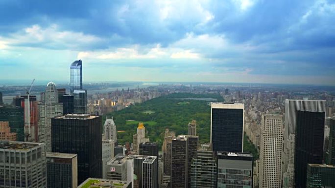 中央公园鸟瞰图，曼哈顿，纽约