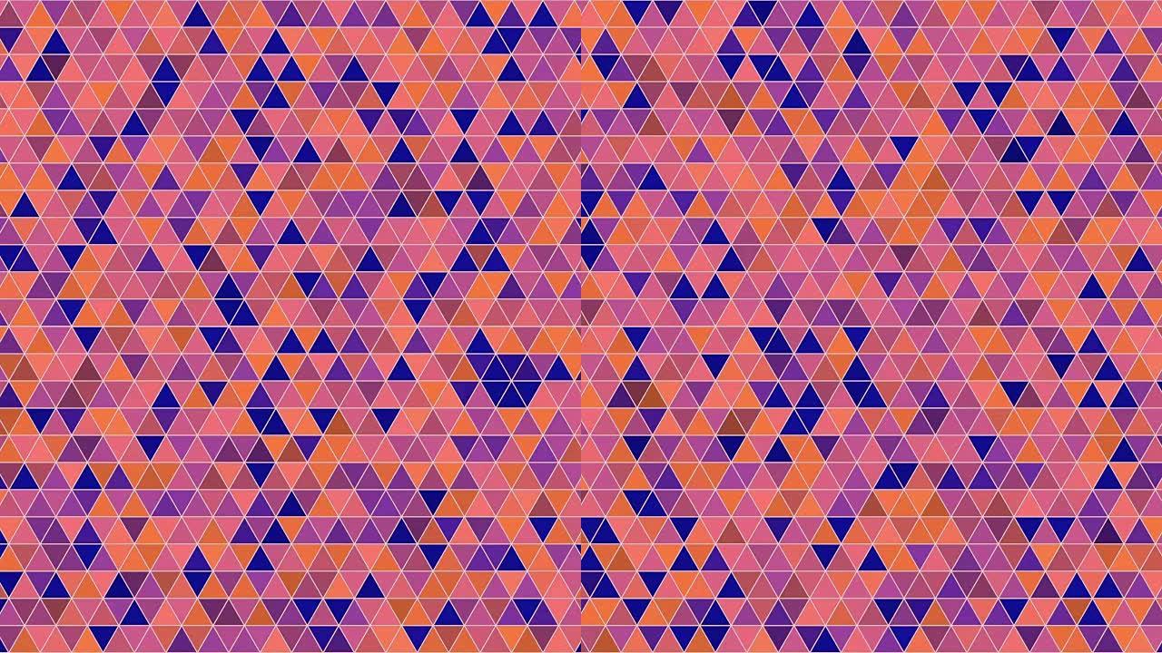 抽象橙色阴影几何三角形图案3d渲染