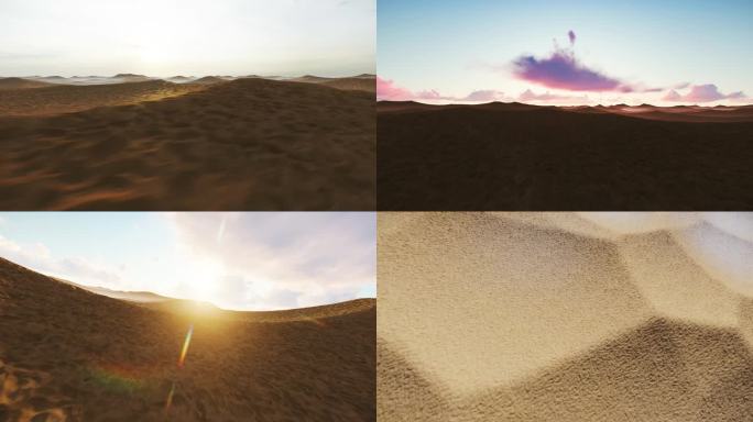 4K沙漠日出空镜合集