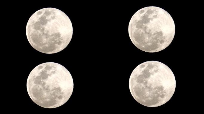 夜晚的超级月亮圆月十五的月