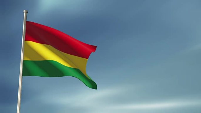 玻利维亚国旗3D模型飘扬风吹