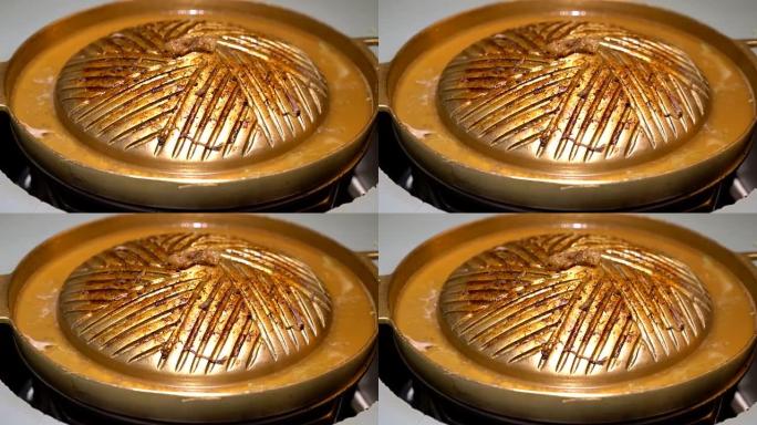 脏黄铜锅烧烤炉用电