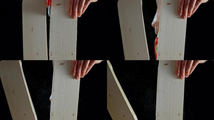 SLO MO LD斧头劈开木板