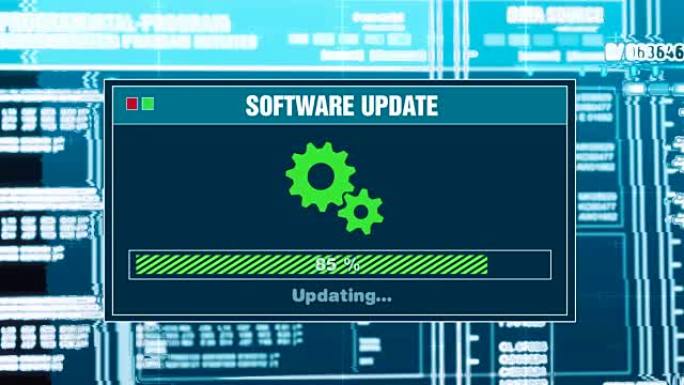 系统更新进度警告消息更新失败提示在计算机屏幕上输入系统登录和密码。系统安全、网络犯罪、计算机黑客概念