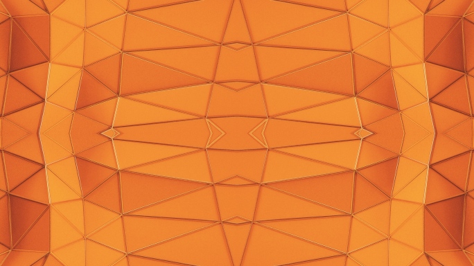 【4K时尚背景】华丽金色三角几何空间边框