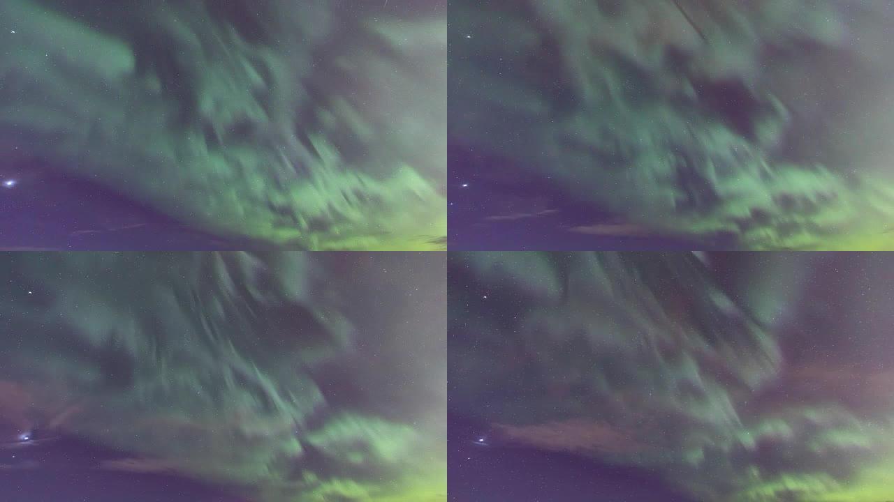4k延时: 冰岛凯夫拉维克的北极光北极光422 (HQ) 3840x2160格式