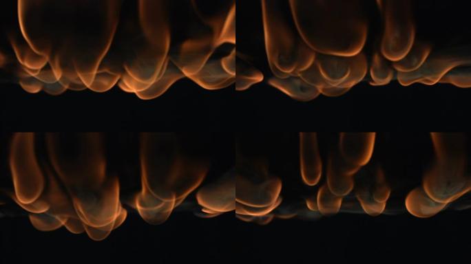 火在木头下面燃烧火焰动画火焰带通道三维火