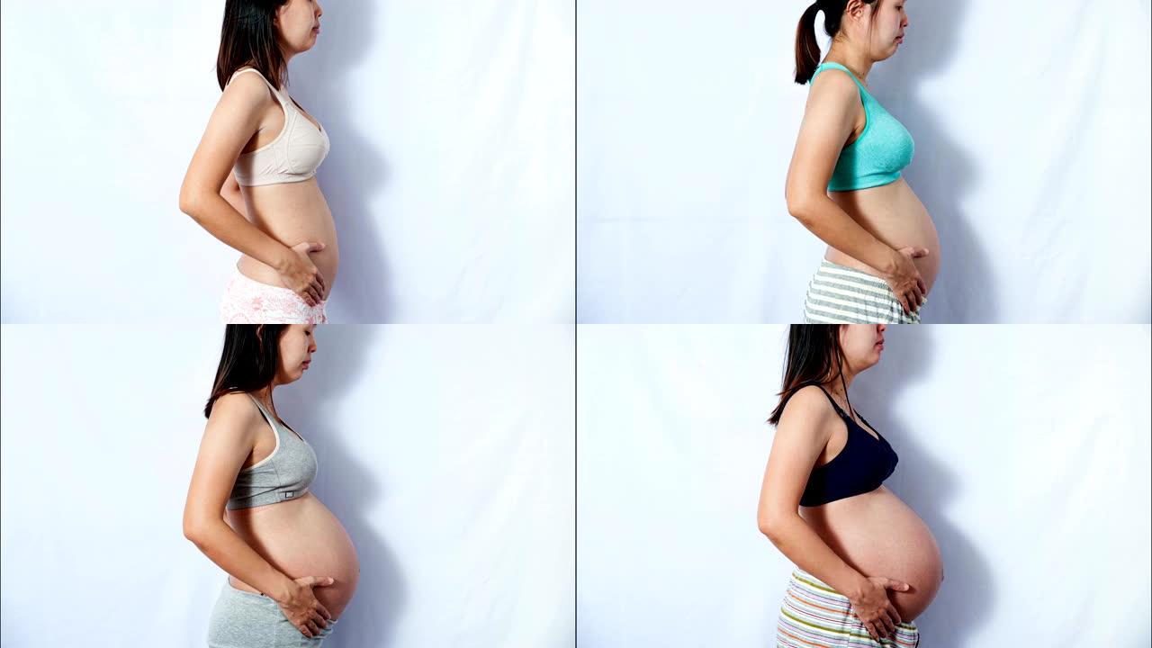 时间流逝:孕妇身体改变形态