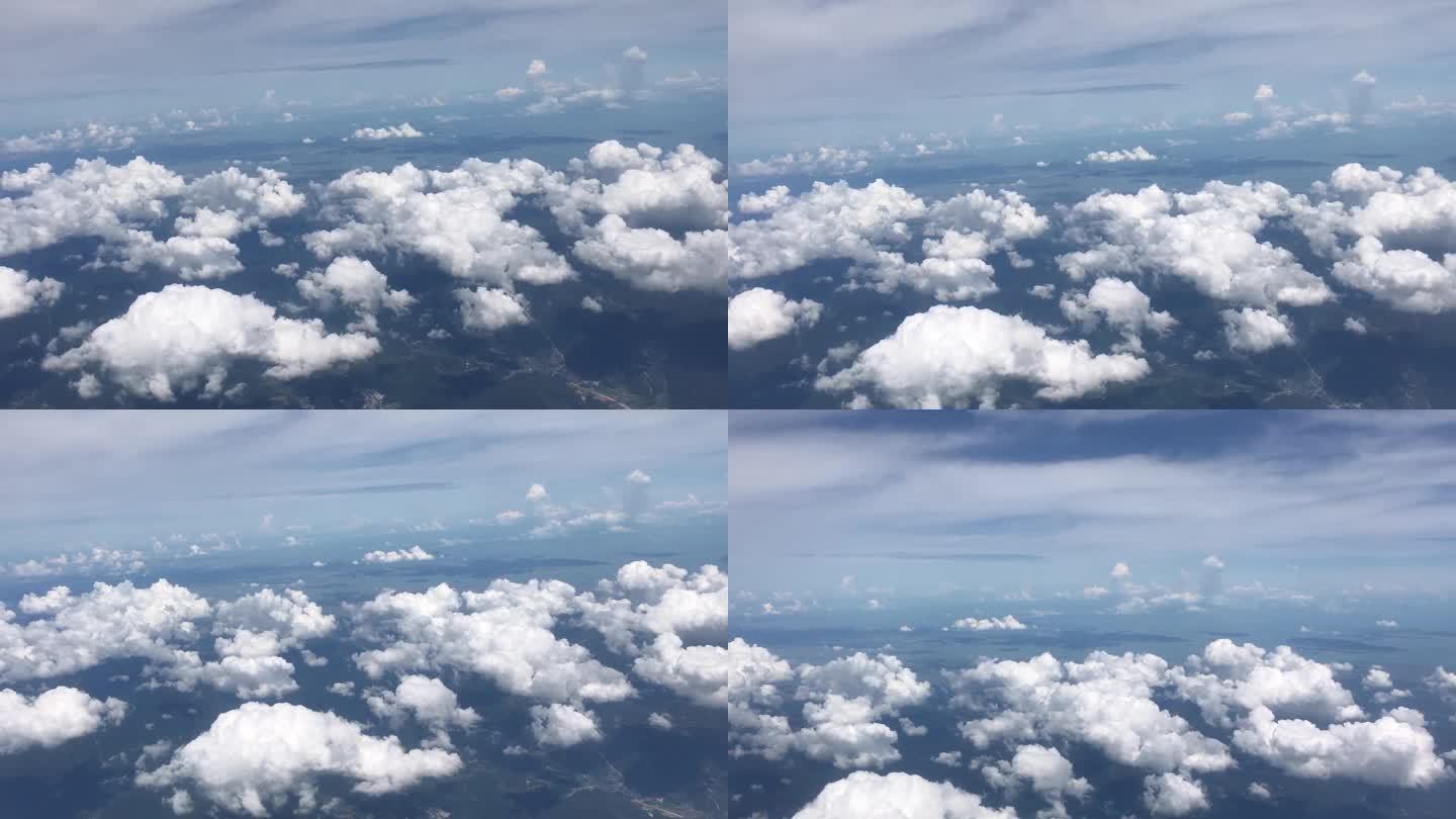 飞机上拍摄蓝天白云