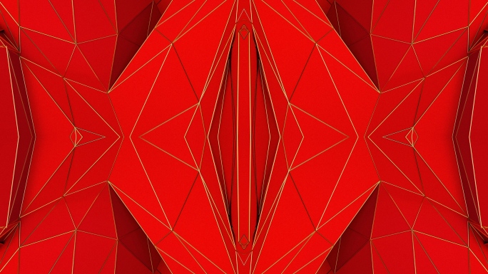 【4K时尚背景】红色金框空间景象炫酷新年