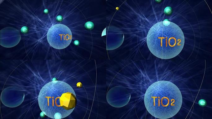 二氧化钛电子跃迁的三维动画模拟