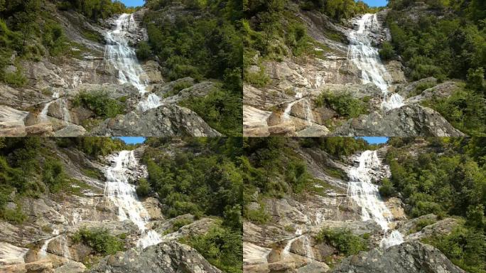 瀑布 “新娘面纱的瀑布”，科西嘉岛