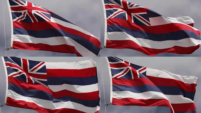 美国瓦胡岛檀香山的夏威夷州旗
