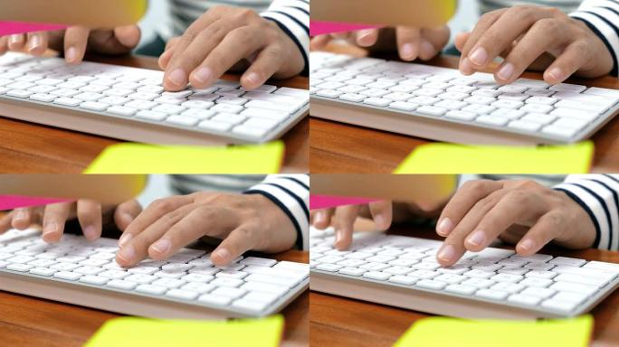 女人打字键盘