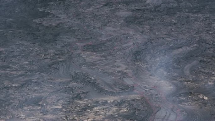 熔岩流的鸟瞰图。