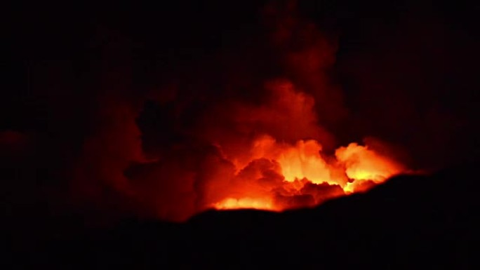 夏威夷国家公园火山爆发的视频