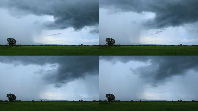 水稻国家的景观云。