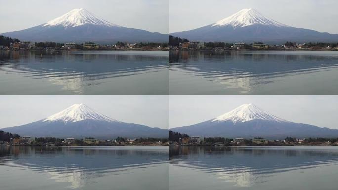 河口湖富士山的时间流逝
