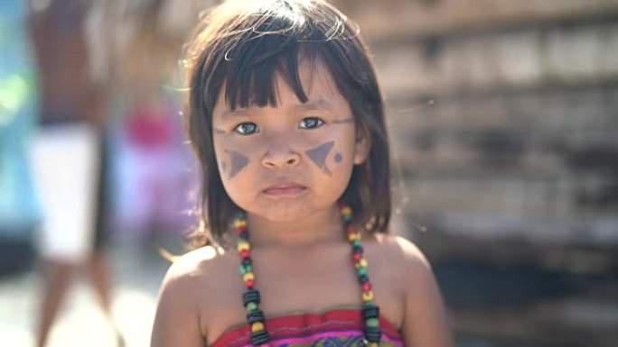 巴西土著儿童，图皮瓜拉尼族肖像