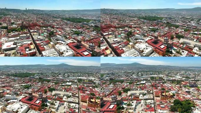 克雷塔罗天际线空中景观