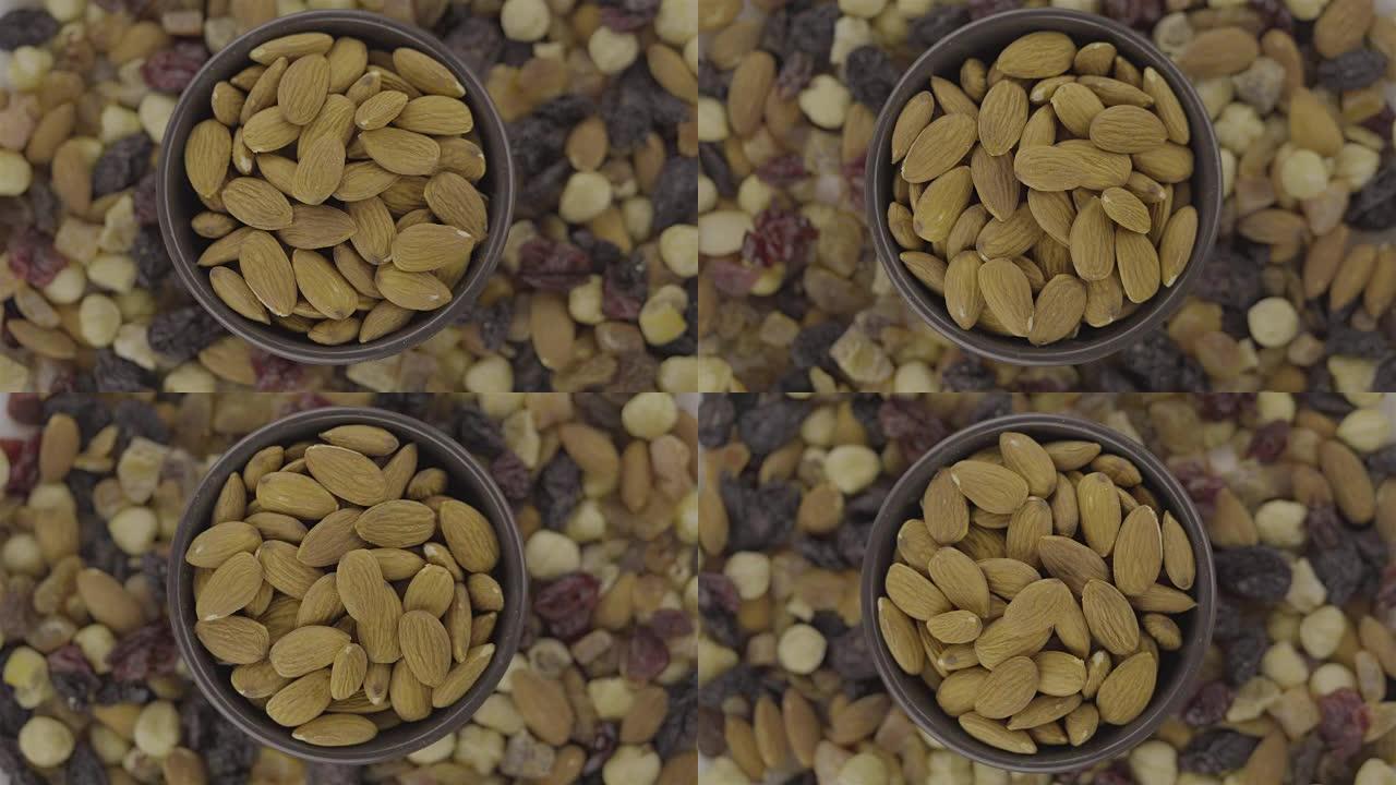 混合坚果和杏仁干-可循环4k视频