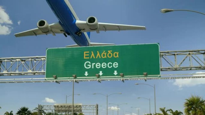 飞机起飞希腊飞机飞起客机降落