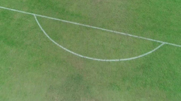 俯视图，体育场足球4k分辨率无人机空中射击