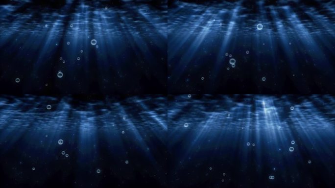 深蓝海底粒子背景视频素材_循环