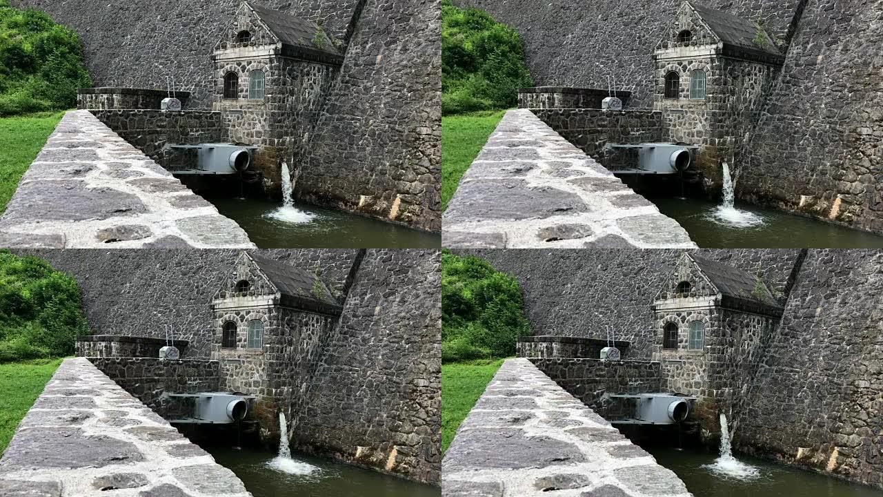 波兰西南部历史悠久的德国水坝，位于斯威尼察市附近的Zagorze Slaskie