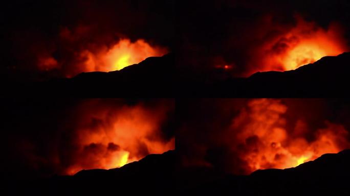 夏威夷国家公园火山爆发的视频