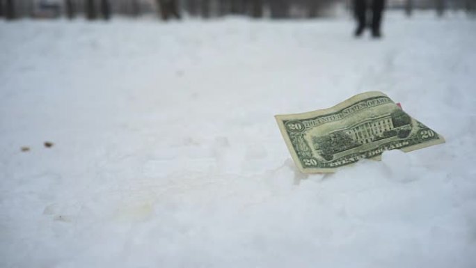 找钱冬季景色实拍视频