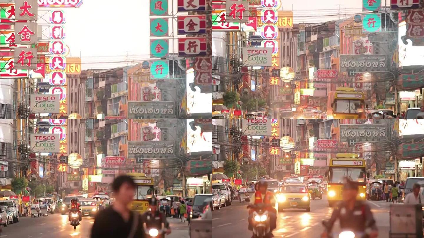 泰国曼谷唐人街姚瓦拉特路交通不畅