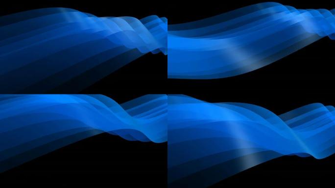 可循环的抽象蓝色动态元素3D