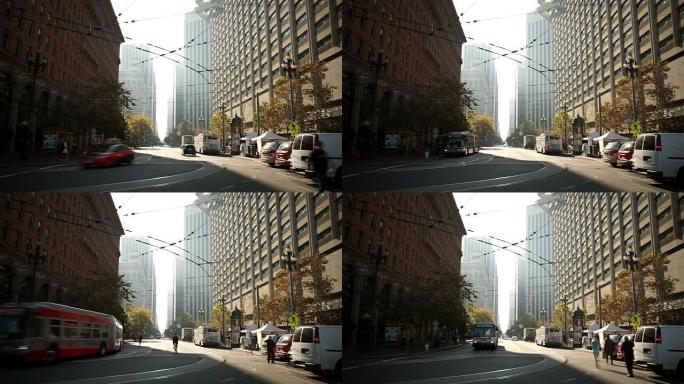 现代城市中城区道路交通繁忙