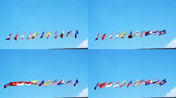 泰国清迈府的东南亚国旗