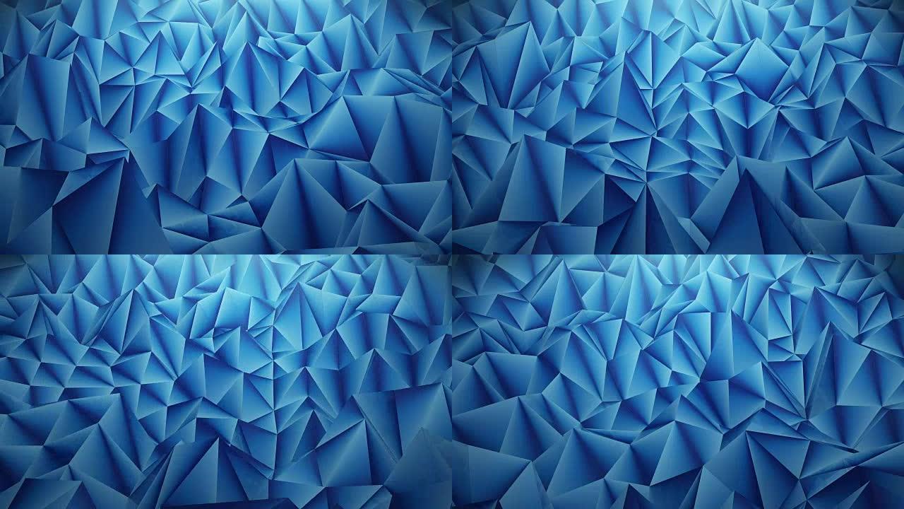 带有三角形形状的抽象蓝色纹理背景