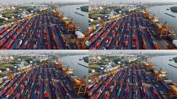 货柜的空中视图