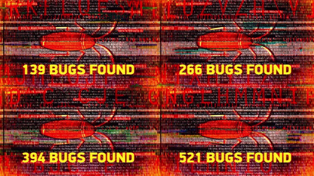 在计算机上发现的错误数量，病毒感染，特洛伊木马，黑客，恶意软件