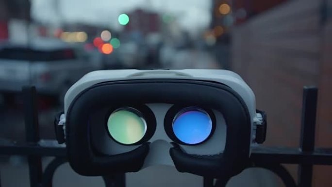 交通虚拟现实耳机谷歌眼镜黄昏回来