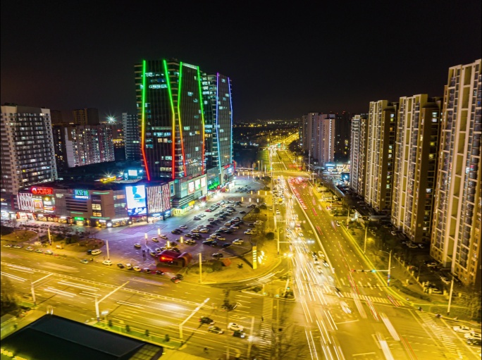 胶州宝龙城市广场夜景延时