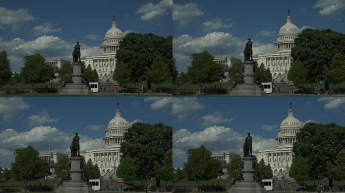 华盛顿特区的美国国会大厦西加菲尔德雕像-4k/UHD