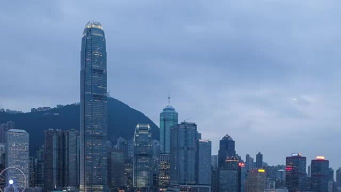 延时-香港维多利亚港市景日夜