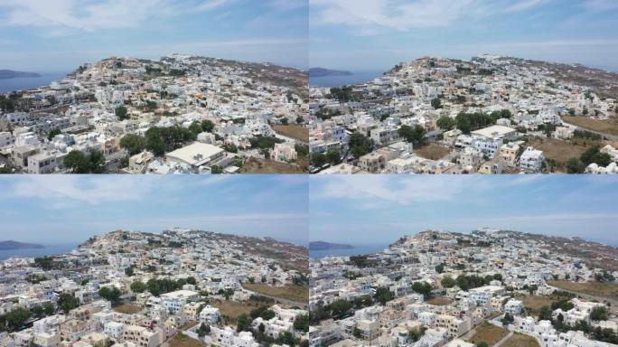 希腊圣托里尼岛塞拉的鸟瞰图