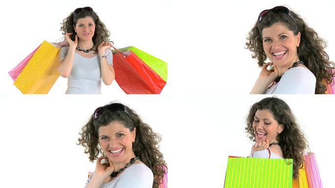 高清慢动作: 快乐购物者