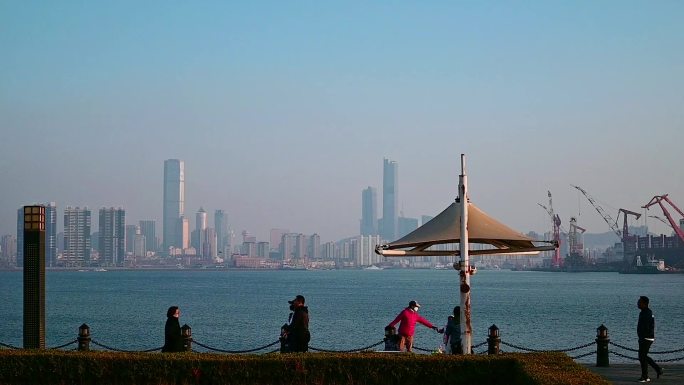 实拍大连梭鱼湾南钻石湾东港沿海风景区