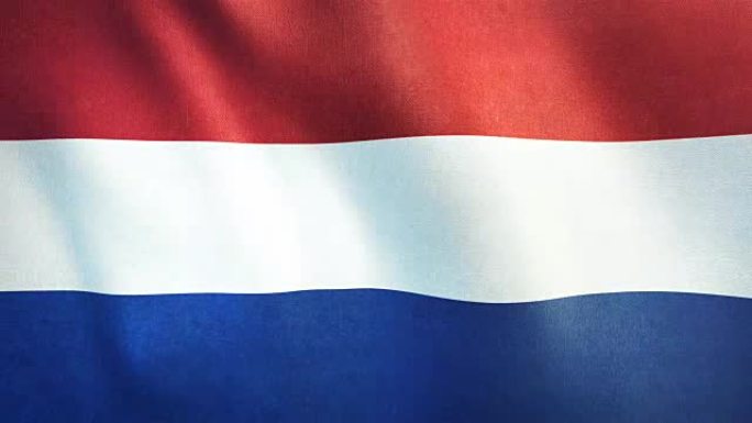 4k高度详细的荷兰国旗-可循环