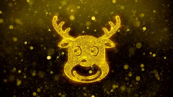 圣诞驯鹿图标符号