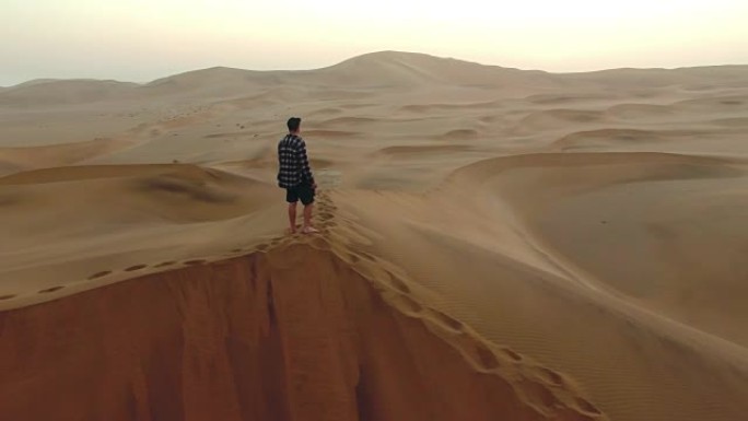 思考广阔的沙漠